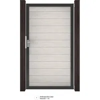 GROJA Solid Steckzaun Tor Universal-DIN Bi-Color Sand-Anthrazit 100 cm x 180 cm