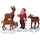 Lemax Weihnachtsmann füttert Rentiere Set mit 4 Figuren handbemalt