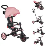 GLOBBER Explorer Trike Foldable 4in1 Dreirad Laufrad 10/8,5 Zoll faltbar, höhenverstellbar, rosa
