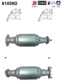 AS Katalysator 61059d für HYUNDAI