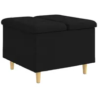 vidaXL Aufbewahrungsottomane mit Kissen 60 x 45 x 60 cm Schwarz