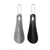 EUYKQNOI schuhlöffel klein schuhanzieher metall Schuhlöffel,reiseschuhlöffel,10cm Schuhanzieher Edelstahl Shoe Horn sehr stabil mit hängendem Loch ergonomischer Form für Herren,Damen,Senioren,2 Stück