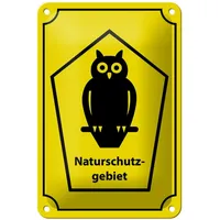 Femer Blechschild Hinweis 12x18cm Naturschutzgebiet Eule