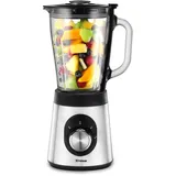 Trisa Standmixer Royal Crush 800W | Hochleistungs-Smoothie-Maker mit 1,5L Glasbehälter | Ice Crusher für Cocktails & Shakes, 2 Stufen + Pulse, 4 Edelstahlmesser, Sicherheitsverschluss