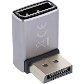 InLine DisplayPort 1.4 Adapter 90° unten Grau/Schwarz