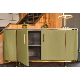 KAWOLA Sideboard Maria Marmorplatte 150 x 76 x 40 cm Grün