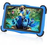 EagleSoar Kinder Tablet 7 Zoll, 10GB+64GB(TF 1TB) mit Octa-Core-Prozessor, Android 14 Tablet für Kinder von 3-12 Jahren, Kids Tablet mit Kindersicherung und Eva-Schutzhülle(Blau)