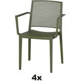 Siena Garden Stapelsessel-Set Square 4-teilig Olive