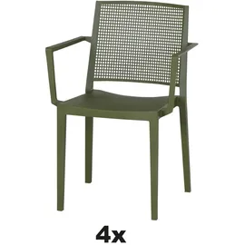Siena Garden Stapelsessel-Set Square 4-teilig Olive