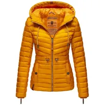 Marikoo Damen Übergangsjacke leichte Stepp-Jacke mit Kapuze Aniyaa Yellow Gr. S - S