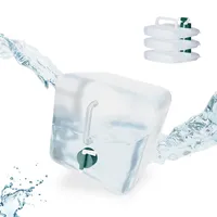 Relaxdays Faltkanister 4er Set, 10 Liter, faltbare Wasserkanister mit