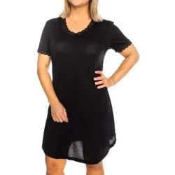 Lady Avenue Silk Jersey Nightgown Schwarz Seide Small Damen