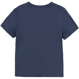 Levi's T-Shirt LEVI'S KIDS "2PK CREW NECK TEE", Jungen, Gr. S (122/128), blau (marineblau), Jersey, Graumeliert (Obermaterial): 60% Baumwolle, 40% Polyester. Obermaterial: 100% Baumwolle, Basic, Rundhals, Shirts T-Shirt, for BOYS