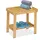 Relaxdays Badhocker aus Bambus Braun