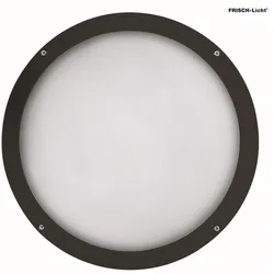 Frisch-Licht LED Außenwandleuchte Ø39,5cm, IP65, 24W, 3000K, 3000lm, rund, schwarz FL-AL20304.3083