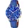 Lotus Junior 36 mm Edelstahl blau Lederarmband blau-orange
