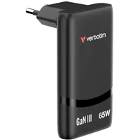 Verbatim Fold n Go GaN Charger 65W 2xUSB C
