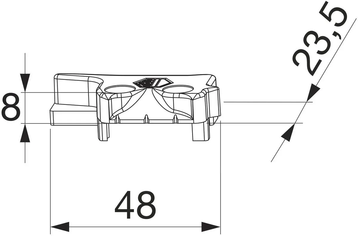 MM Hebeteil PVC 12/20-13, KBE/KÖMMERLING/TROCAL, rechts, silber (359294)