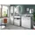 xonox.home Prisma Hochschrank 35 x 187 x 34 cm Weiß Metall/MDF
