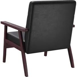 vidaXL Sessel Schwarz Kunstleder 72 x 71 x 70 cm Schwarz