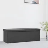 Faltbare Sitzbank Mit Stauraum Grau Pvc