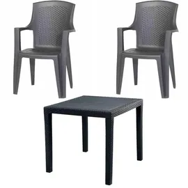 PROGARDEN Eden Set 3-tlg. Grau