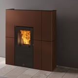 Edilkamin wasserführender Pelletofen Blade H15 | Stahl bronze | 15,3 kW