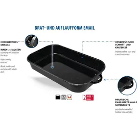 ELO Auflaufform Basic 23,5 x 7 x 43,5 cm Schwarz
