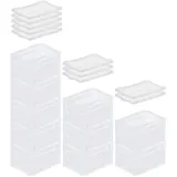 Proregal SuperSparSet 10 x Transparenter Eurobehälter BasicLine Mit Geschlossenem Griff und Klickdeckel HxBxT 12 x 15 x 20 cm 2,2 Liter Eurobox