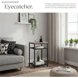 Tectake York Braun Eiche 45,5 x 36 x 75,5 cm