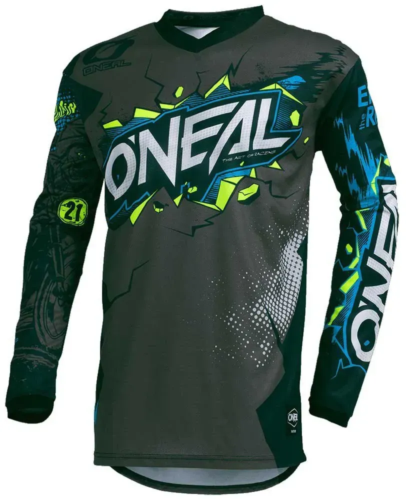 Oneal Element Villain Langarm-trikot - Grey - 8 Jahre