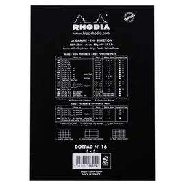 Rhodia Notizblock 16559C, dotpad, A5 80 g/m2, 80 Blatt, schwarz