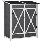 Outsunny Gartenschrank, BxH: 139 x 60 cm, grauweiß, Tannenholz