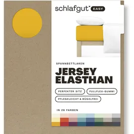 schlafgut Easy Jersey 120 x 200 - 130 x 220 cm yellow deep