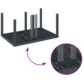 vidaXL Garten Essgruppe 5 pcs Anthrazit Polt Rattan