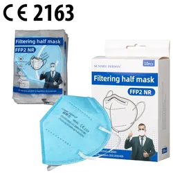 FFP2 Gesichtsmaske Mund Nasen Schutz HELLBLAU Face Mask 10 Stk Packung