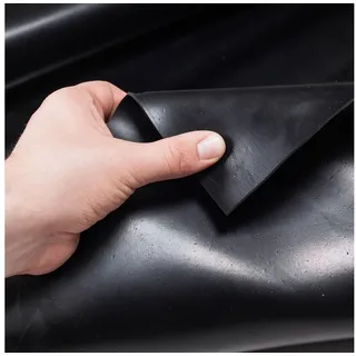 ANRO Gummimatte Schutzmatte Meterware Bodenmatte Glatt beidseitig Gummiläufer 100cm Breit 1mm stark Schwarz 100 x 100cm