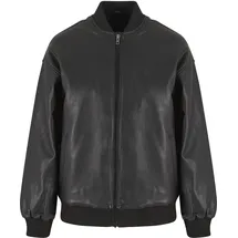 URBAN CLASSICS Synthetic Leather Bomberjacke Black L