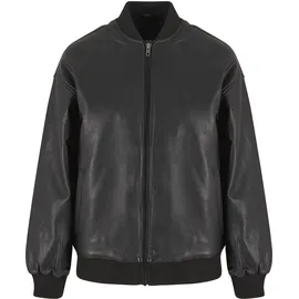 URBAN CLASSICS Synthetic Leather Bomberjacke Black L