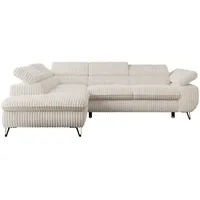 MKS Meble Eckcouch Cord 3-Sitzer Beige