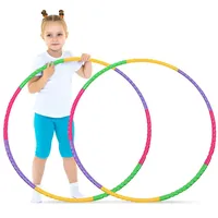 Aoreun Hula Hoop Reifen Kinder, 2 Stück 8 Abschnitte teilbarer Hullahub-Reifen Children's Fitness Hula Hoop für Erwachsene oder Kinder ab 4 Jahren Training Sport & Spielen Fitness und Training
