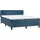 vidaXL Boxspringbett mit Matratze Dunkelblau 140x200 cm Samt