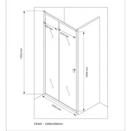 Bernstein Duschabtrennung Bernstein Schiebetür Ex505 Nano Echtglas Klarglas 195cm 120cm