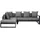 vente-unique Garten-Ecksofa - Aluminium - Anthrazit - MOLOKAI von MYLIA