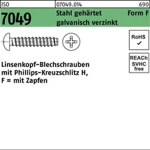 Industrial Quality Supplies Blechschraube ISO 7049 Form F 4,8 x 13 100 Stück
