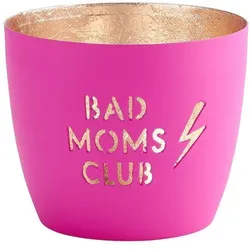 Madras Windlicht M Bad moms club neonpink/gold