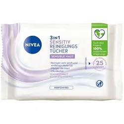 NIVEA Sensitiv Reinigungstücher 3in1 Make-up Entferner 25 ct 
