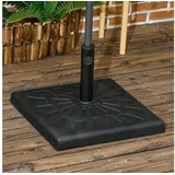 Outsunny Schirmständer 19 kg Kunststoff/Metall Schwarz