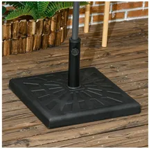 Outsunny Schirmständer 19 kg Kunststoff/Metall Schwarz
