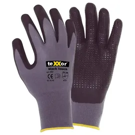 teXXor Nylon-Strickhandschuhe „black touch®`, Grau/Schwarz